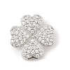 Brass Micro Pave Cubic Zirconia Slide Charms ZIRC-I068-06P-2