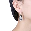 Trendy Sterling Silver Hoop Earrings EJEW-BB30001-A-3