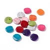 Crackle Opaque Acrylic Beads OACR-C006-21-1
