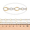 Two Tone 304 Stainless Steel Textured Oval Link Chains CHS-P028-12A-2