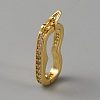 925 Sterling Silver Micro Pave Clear Cubic Zirconia Twister Clasps STER-WH0002-07G-1