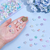 300Pcs 10 Colors Painted Acrylic Bead Caps OACR-ME0001-16-3