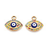 304 Stainless Steel Rhinestone Pendants STAS-N110-50B-G-1