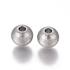 201 Stainless Steel Textured Beads STAS-F222-029-B-2