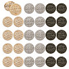 CHGCRAFT 30Pcs 3 Style Zinc Alloy Shank Buttons FIND-CA0008-90-1