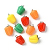 20Pcs 4 Colors Resin Imitation Vegetable Pendants RESI-YW0001-59-2