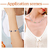 90Pcs 9 Colors Transparent Glass European Beads GLAA-TA0001-79-8