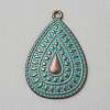 Tibetan Styles Alloy Pendants FIND-CJC0024-84B-1