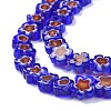 Handmade Millefiori Glass Bead Strands LAMP-J035-6mm-61-3