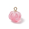 Transparent Spray Paint Glass Pendants PALLOY-JF03496-01-3