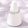 Brass Micro Pave Cubic Zirconia Cuff Open Rings CU-Z002-02P-3