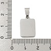 304 Stainless Steel Pave Natural White Shell Pendants STAS-S130-03P-I-3