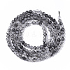 Natural Black Rutilated Quartz Beads Strands G-S361-2.5mm-011-2