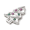 Brass Micro Pave Cubic Zirconia Pendants KK-L258-01P-B01-2