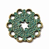 Tibetan Style Alloy Filigree Joiners FIND-WH0034-27ABG-1