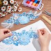 3D Flower Pattern Polyester Embroidered Lace Appliques DIY-WH0530-91-3