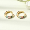 Brass Micro Pave Cubic Zirconia Hoop Earrings KK-CBA8324-24G-03-1