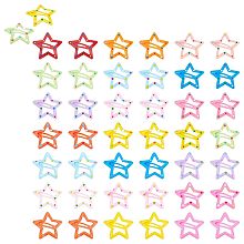  60Pcs 3 Style Cute Spray Painted Iron Snap Hair Clips PHAR-NB0001-07