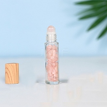 Natural Rose Quartz Roller Ball Bottles BOTT-PW0011-70A-02