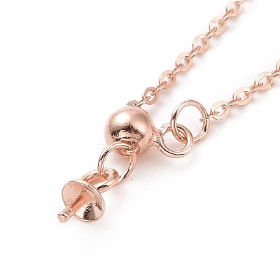 925 Sterling Silver Cable Chains Necklace Making STER-I021-06RG-1