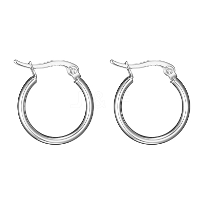 Tarnish Resistant 304 Stainless Steel Hoop Earrings EJEW-F105-11P-1