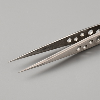 Stainless Steel Fine Ponited Tweezers TOOL-WH0125-46A-1