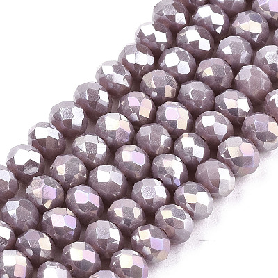 Electroplate Glass Beads Strands LS-EGLA-A034-P8mm-B19-1