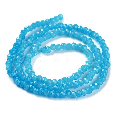 Baking Paint Imitation Jade Glass Bead Strands LS-DGLA-A034-J2MM-A13-1