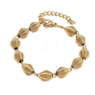 304 Stainless Steel Chain Bracelets for Women Men BJEW-Z143-27G-1