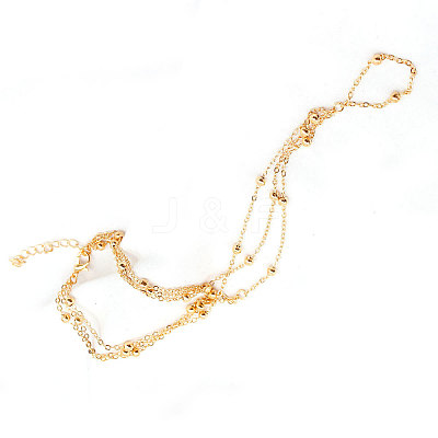 Alloy Satellite Chain Toe Ring Anklets for Women WG61A5F-02-1
