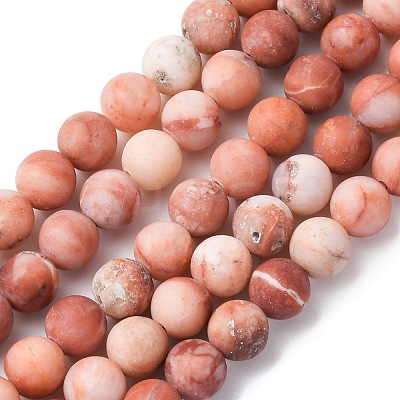 Natural Pink Aventurine Beads Strands LS-G-G716-01-6mm-1