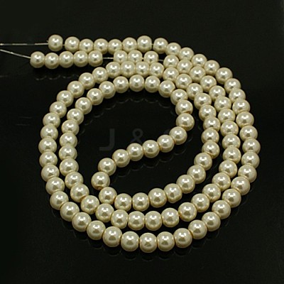 Glass Pearl Beads Strands X-HY-4D-B02-1