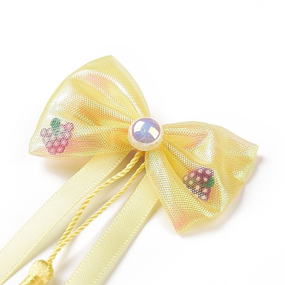 Bowknot Long Ribbon Alligator Hair Clip PHAR-D013-03B-1