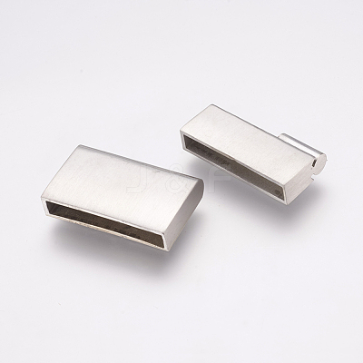 Tarnish Resistant 304 Stainless Steel Magnetic Clasps with Glue-in Ends STAS-K145-19P-1