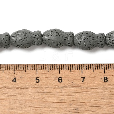Natural Lava Rock Beads Strands G-U007-01A-1