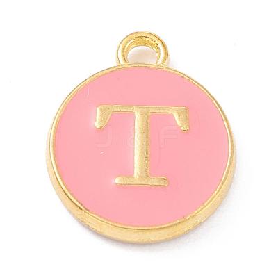 Golden Plated Alloy Enamel Charms X-ENAM-Q437-14T-1