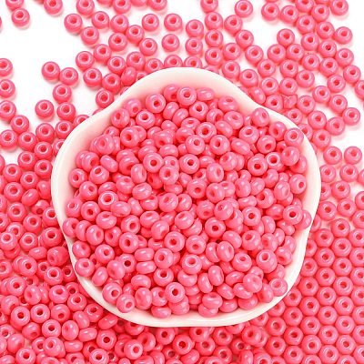 Imitation Jade 3/0 Glass Seed Beads SEED-Z001-A-B03-1