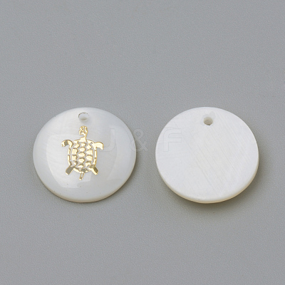 Freshwater Shell Pendants X-SHEL-Q010-005G-1