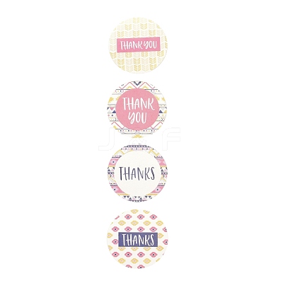 Round PVC Self-Adhesive Paper Stickers DIY-XCP0001-50-1