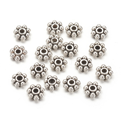 Tibetan Style Alloy Beads Daisy Spacer Beads LF1249Y-01AS-NR-1