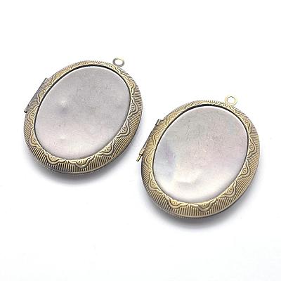 Brass Locket Pendants KK-F717-22AB-NR-1