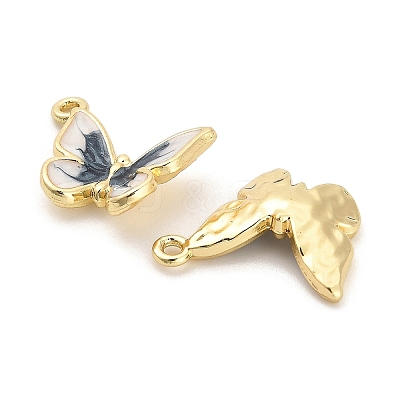 Rack Plating Alloy Enamel Pendants PALLOY-Q005-12G-1