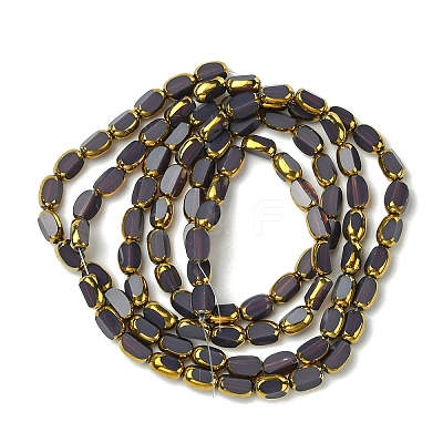 2 Strands Electroplate Opaque Color Glass Beads Strands EGLA-YW0005-26B-1