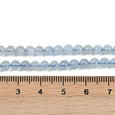 Natural Aquamarine Beads Strands G-P342-10-4mm-A-1