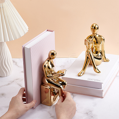 Porcelain Reader Display Decorations DJEW-WH0043-100B-1