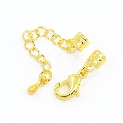 Golden Brass Chain Extender X-KK-A087-G-NR-1
