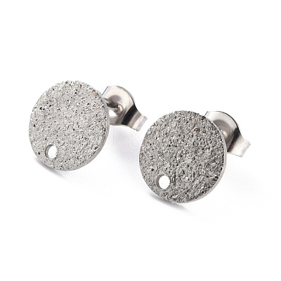 Non-Tarnish 304 Stainless Steel Stud Earring Findings STAS-O144-01B-P-1