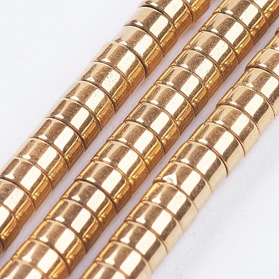 Electroplate Non-magnetic Synthetic Hematite Beads Strands G-I195-4mm-17-A-1
