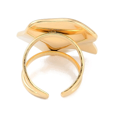 304 Stainless Steel Open Cuff Rings for Women RJEW-S410-01G-04-1