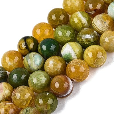 Natural Dragon Veins Agate Beads Strands G-Q606-42B-D02-1